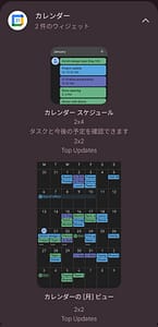 Googleカレンダーウィジェット設定画像